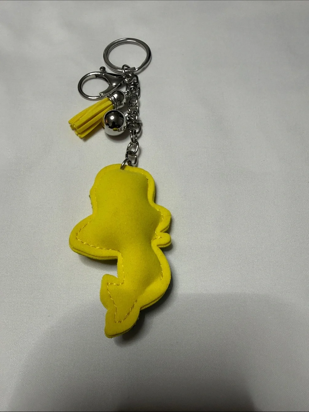 Yellow and Blue Mermaid Crystal Keychain Charm